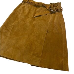 Etcetera‎ Tan A-Line Suede Skirt